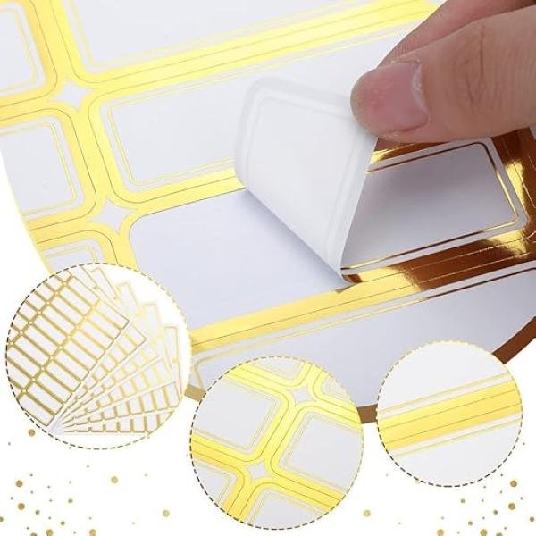 Gold Metallic Name Labels